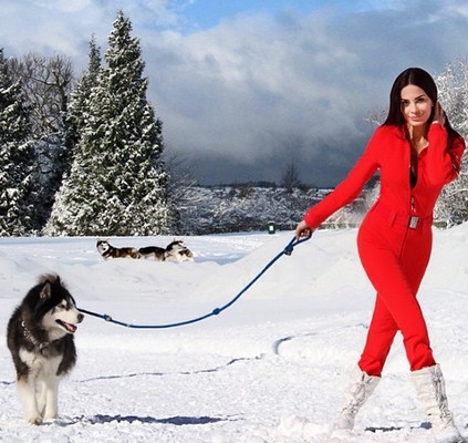 Dominique Hourani Poses on the Snow